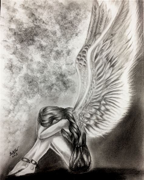 cool angel drawings|More.